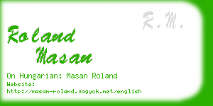 roland masan business card